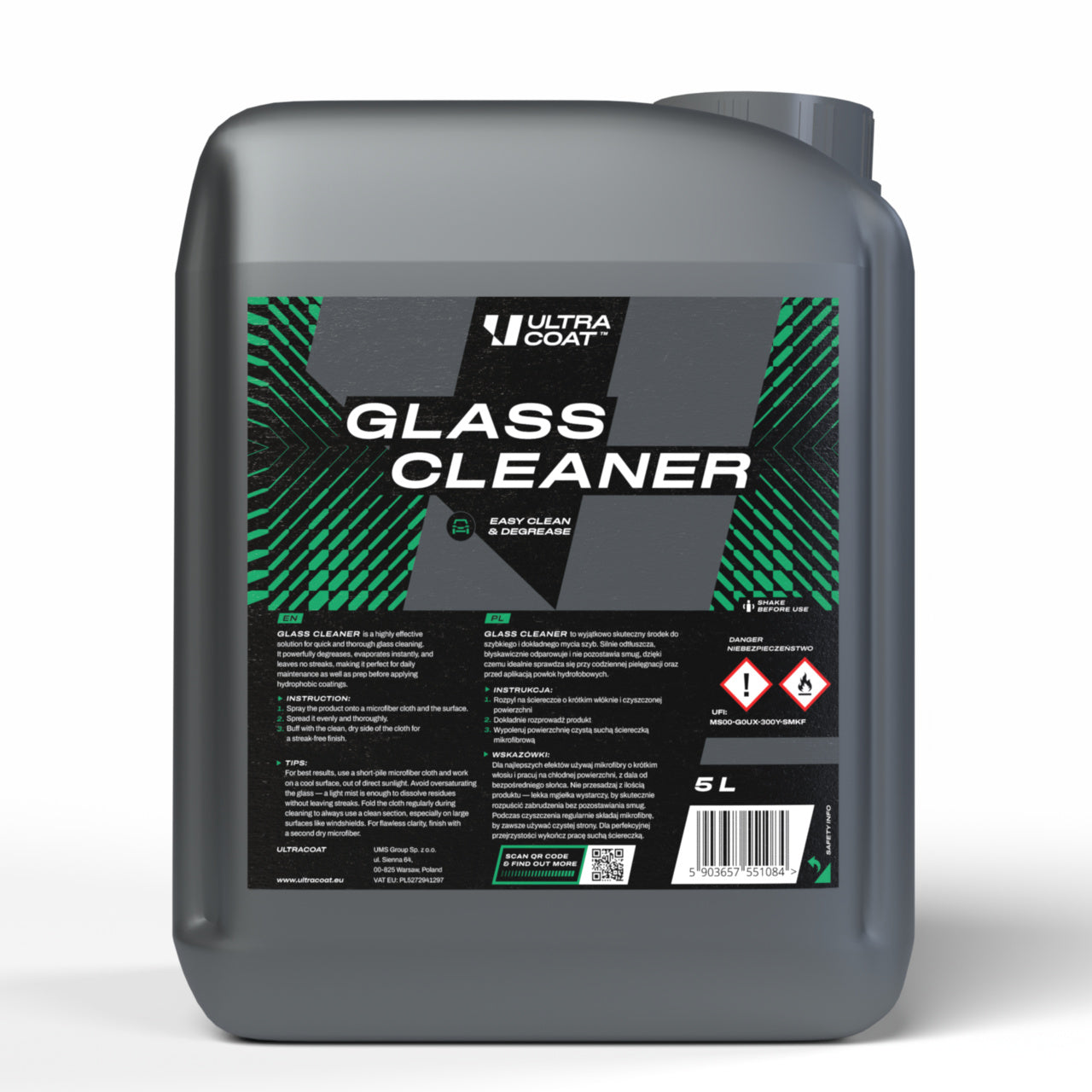 ULTRACOAT Glass Cleaner 5 L